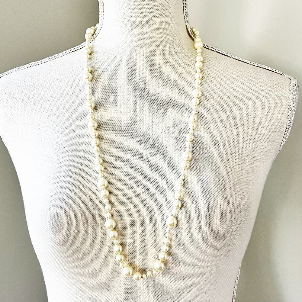 J. Crew Graduated Pearl Long Necklace